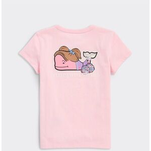 Vineyard Vines Kids Light Pink Cheer Glitter Whale Tee
